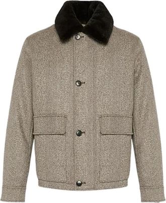 Yves Salomon Veste - Heren - Zomerjassen - Bruin - S - Leer - Jassen