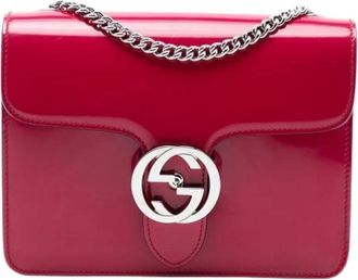 Gucci Pre-owned Cross Body Bags, female, Red, Size: ONE SIZE Pre-owned Leather Crossbody Bag