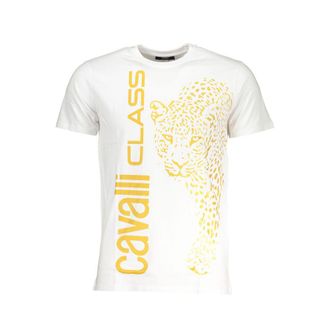 Cavalli Bianco Katoenen Heren T-Shirt