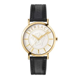 Versace Accessoires, Heren, Geel, ONE Size, Leer, V-Essential Vej 4002 21