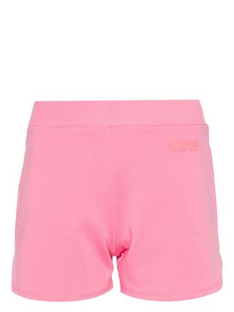 Moschino Jersey shorts met logo-applicatie - Roze