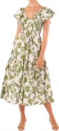 Misa Leona Midi Dress In Garden Paisley