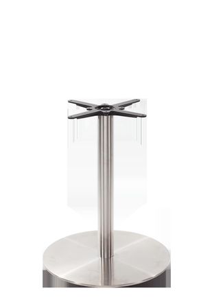Netfurniture Round Stainless Steel Table Base - Large - Height - 730 Mm in Silver
