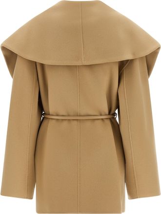 Sportmax Womens Beige Wool Coat Clothing