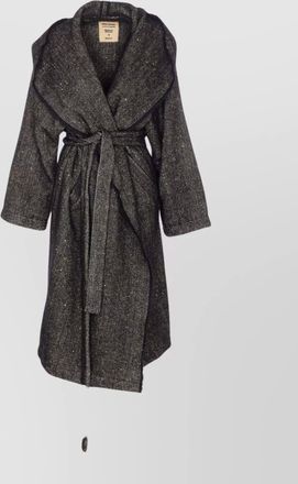 Uma Wang hooded coat with belted waist and pockets