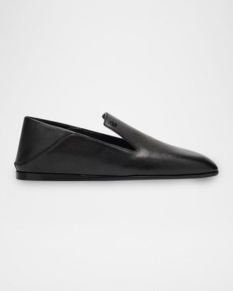 Jimmy Choo London Elliot Leather Slippers
