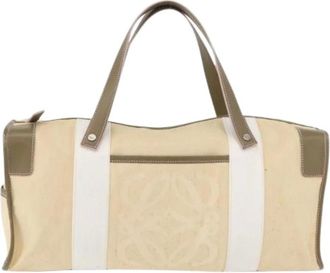 Loewe Pre-owned Handbags, female, Beige, Size: ONE SIZE Pre-owned Anagram Handbag