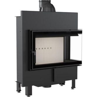 Kratki Bricosol Chimenea De Le&ntilde;a De Acero Kratki Lucy Slim Derecha 10 Kw &Oslash; 160