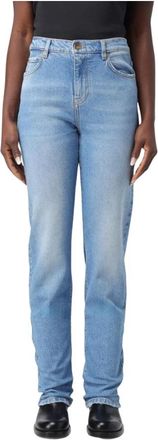 Pinko Stijlvolle Straight Leg Jeans - Dames - Regular Fit Jeans - Blauw - W29 - Denim - Jeans