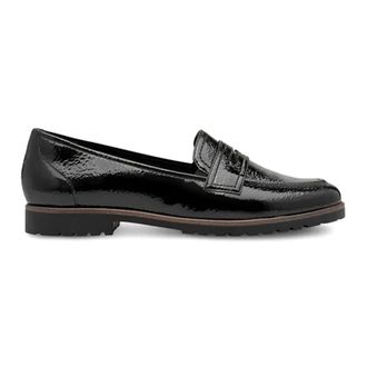Tamaris Loafers, female, Black, 5 UK, Black Flat Loafers with Buckle Detail