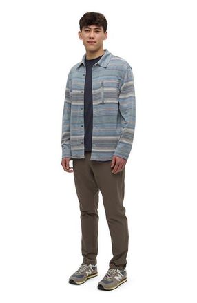 tentree Thompson Shacket in Graphite Multi Stripe at Nordstrom, Size Xx-Large
