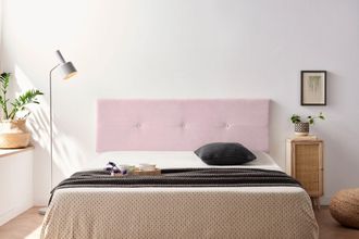 Moonia Moonia - Cabecero Tapizado Napoli Acualine 145x50x5 Cm - Rosa Claro