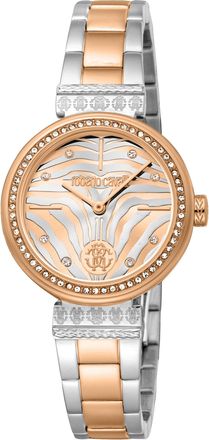 Roberto Cavalli Women Stainless Steel Two Tone Silver & Rose Gold Color Watch
