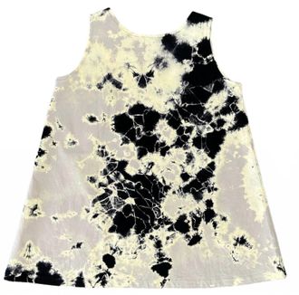 Suzusan Womens Silky Cotton Flare Jersey Tank Top In Black /grey