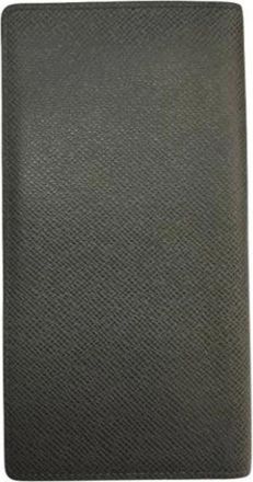 Louis Vuitton Pre-owned Taiga Long wallet (bi-fold) - Heren - Vintage Accessoires - Grijs - ONE Size - Leer - Vintage