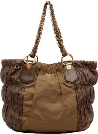 Prada Pre-owned Prada Tessuto and Nappa Gaufre Tote Ladies FMAPTY4VZG7U1BB3