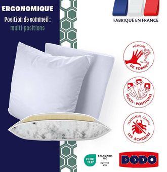 Dodo Aanpasbaar anti-mijt kussen, Coeur Adapt