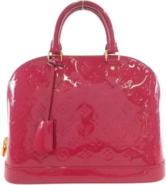 Louis Vuitton Pre-owned Handbags, female, Pink, Size: ONE SIZE Pre-owned Alma Vernis Patent Handbag