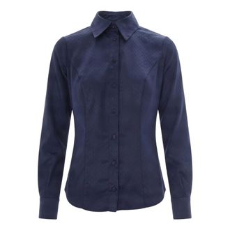 Elisabetta Franchi Dames, Blouses & Shirts, Blauw, Maat: XL Poliester