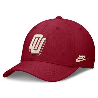 Nike Oklahoma Legacy Rise Vintage Nike Mens Dri-FIT College Hat in Red | NC0369WOKV-SUH