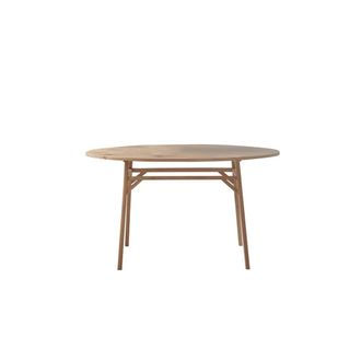 Tikamoon Mesa ovalada de teca maciza reciclada para 2-4 personas