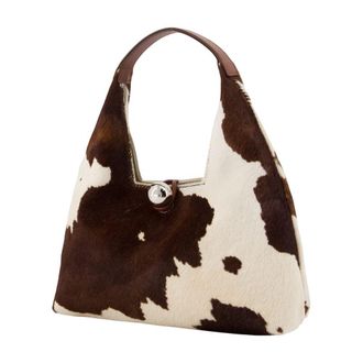 Marni Womens Trapeze Small Purse - Marni Leather Brown Calfskin Bags Handbags-Purses