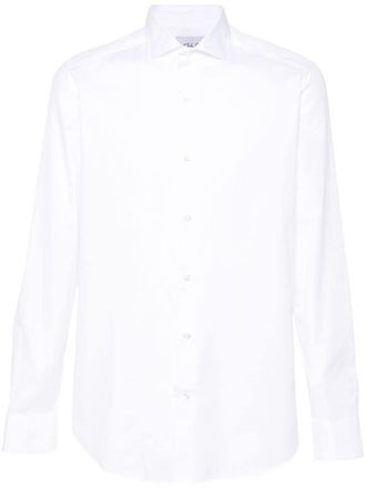 D4.0 plain cotton shirt - men - Cotton - 42 - White