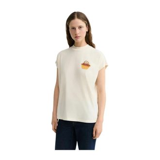 Thinking Mu Tops, Dames, Beige, S, T-shirt