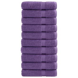 Berkfield Home Premium Shower Towels SOLUND 10 pcs Purple 70x140 cm 600 gsm