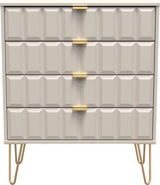 Welcome Furniture Hanover Ready Assembled 4 Drawer Chest in Kashmir Matt - Welcome Furniture | TJ Hughes