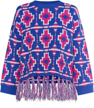 Izia Jumper Dames BLAUW ROZE WIT