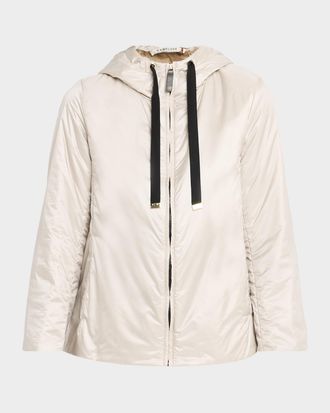 Max Mara Hooded Water-Repellent Canvas Jacket