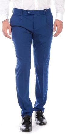 Daniele Alessandrini Jeans - Heren - Nette broeken - Blauw - L - Wol - Broeken