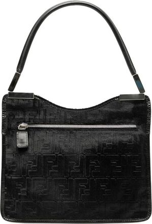 Fendi Pre-owned Shoulder Bags, female, Black, Size: ONE SIZE Pre-owned Printed Pattern Shoulder Bag