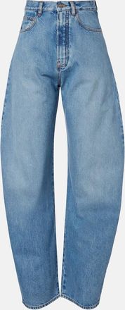 Alaia Ala&iuml;a High-rise barrel-leg jeans