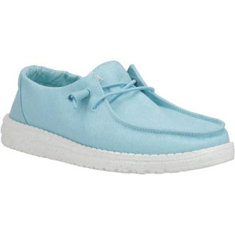 HeyDude Wendy Canvas 100% Katoenen Turquoise Instappers Voor Dames