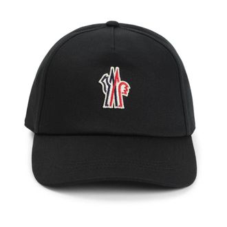 Moncler Zwarte Katoenen Pet - Heren - Petten - Zwart - ONE Size - Katoen - Accessoires