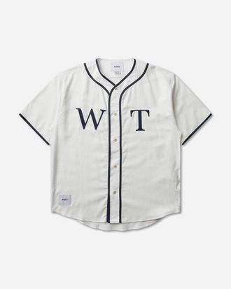 Wtaps Men s League Baseball Shirt White