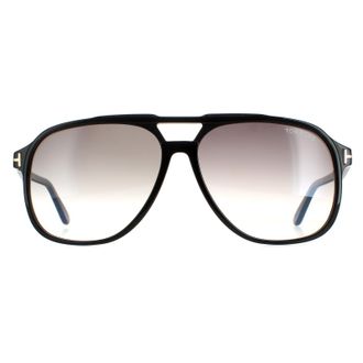 Tom Ford zonnebril raoul ft0753 01b glanzende zwarte rookgradi&euml;nt