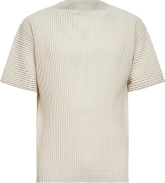 Issey Miyake T-Shirts, male, Beige, Size: XL Monthly Colors Mock-Neck Top