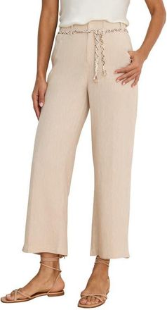 Nic+Zoe Eliot Linen Blend Ankle Wide Leg Pants in Neutral Mix at Nordstrom, Size 16P