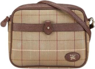 Burberry Pre-owned Cross Body Bags, female, Brown, Size: ONE SIZE Pre-owned Canvas Shoulder Bag