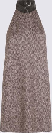 Brunello Cucinelli Brown Wool Dress