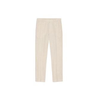 Nn.07 Nn07, Heren, Broeken, Beige, Maat: W31 Linnen