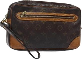 Louis Vuitton Pre-owned Canvas clutches - Dames - Vintage Clutch - Bruin - ONE Size - Leer - Vintage