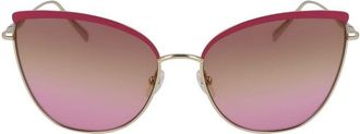Longchamp Womens Lo600s Cateye Sunglasses Pink Gradient - Poppy Metal - One Size