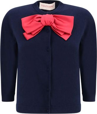 Valentino Garavani Cardigan con fiocco - Blu