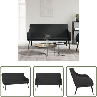 vidaXL vidaXL Panca con schienale imbottito - Panca Nera 110x76x80 cm in Similpelle