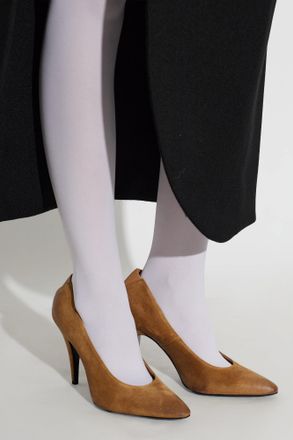 Jil Sander Suede Heeled Shoes Alma, Womens, Brown