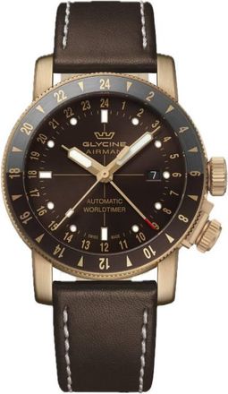 Glycine Airman 44 GMT Automatic Brown Dial Mens Watch GL0549